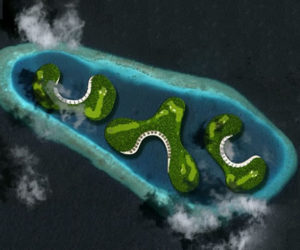 floating golf course