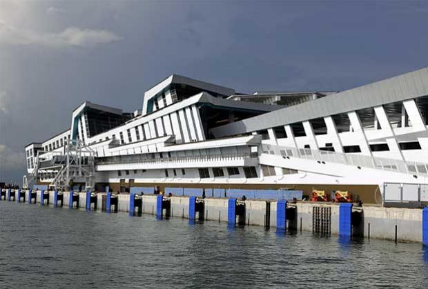 Marina Bay Cruise Center stands