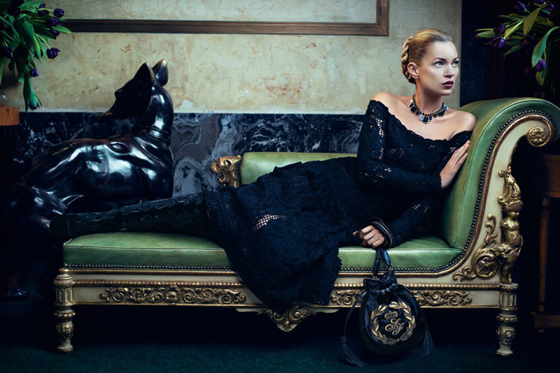 Kate Moss Salvatore Ferragamo Fall 2012 Campaign