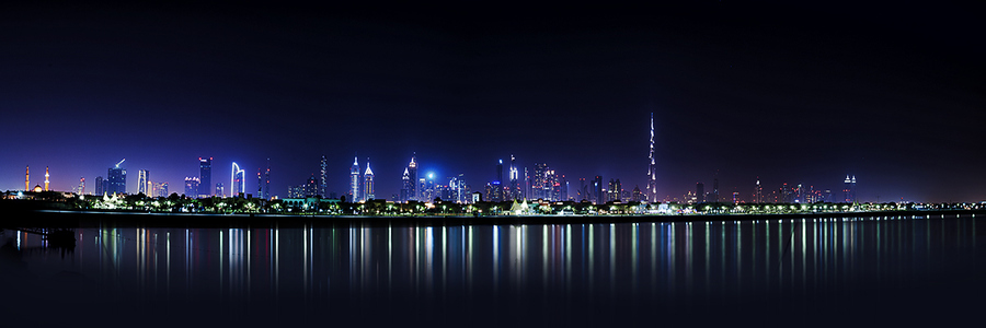 Dubai Skyline Night