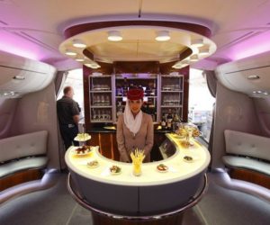 Emirates Airbus A380 bar