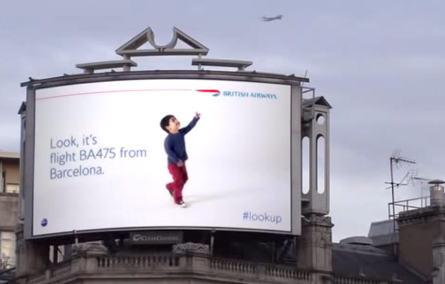 British Airways digital billboard