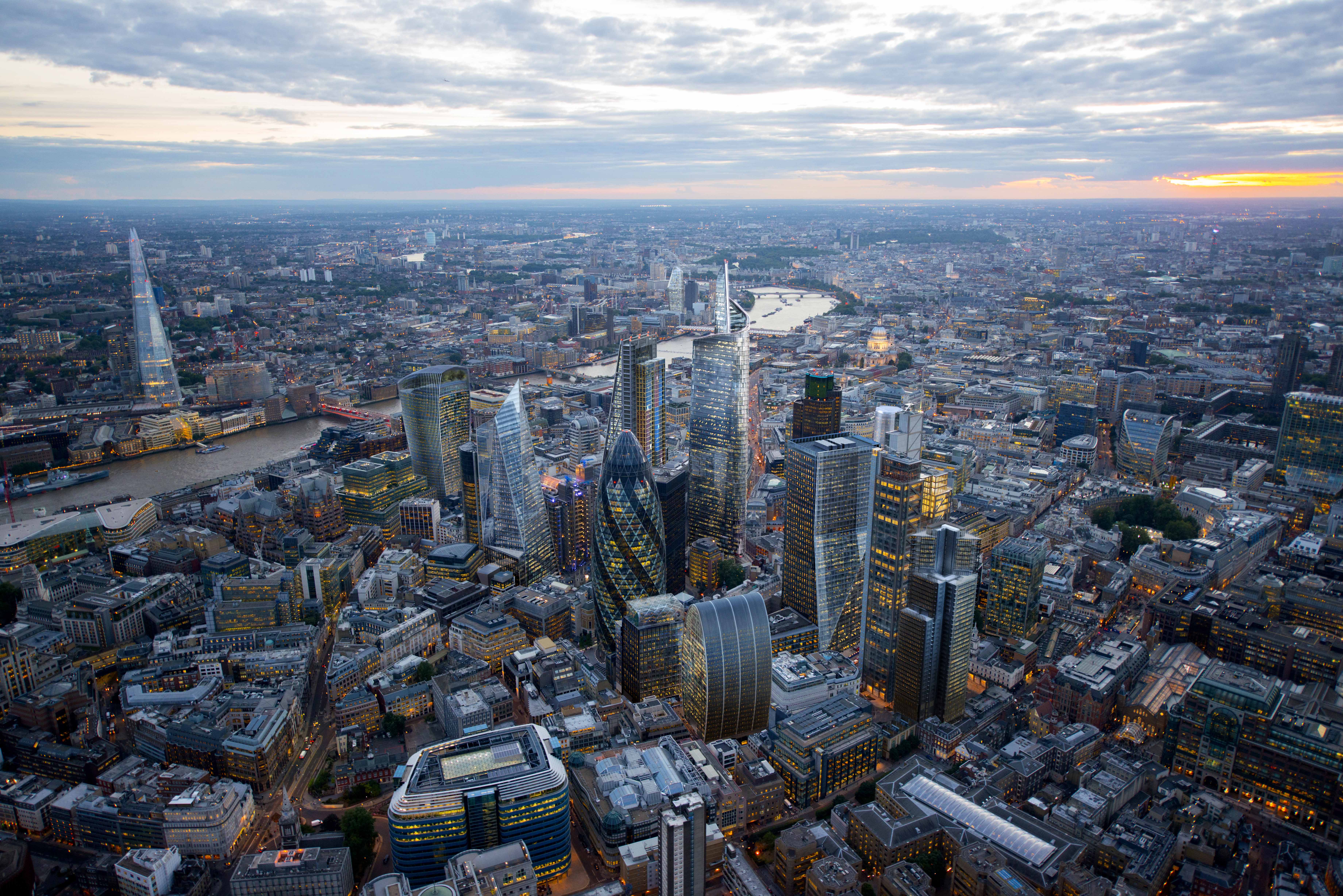 Futuristic view of London’s skyline