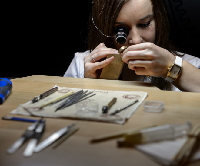 employee of Swiss watchmaker Piaget