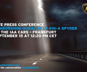 Lamborghini Huracan Spyder launch invitation