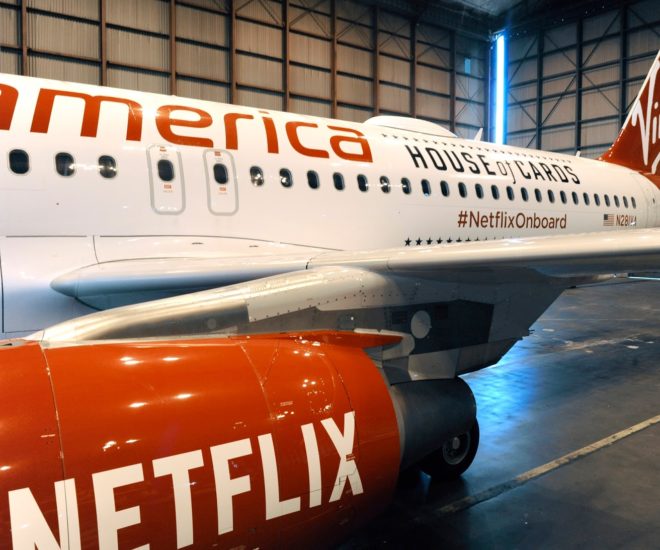 Virgin America plane with Netflix