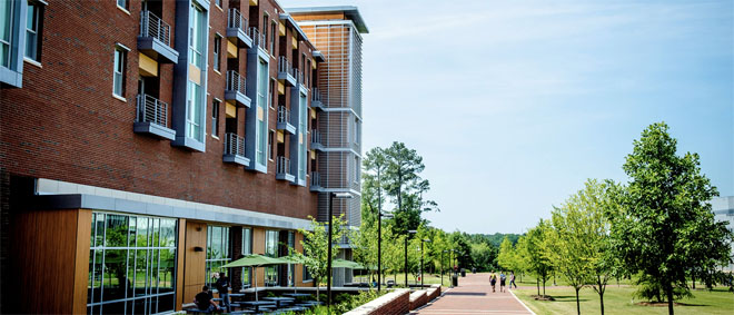 Wolf Ridge Apartments at NC State University combine modern architectural innovations, Silver LEED certified green living options and unparalleled convenience for upper-class and graduate students on Centennial Campus.