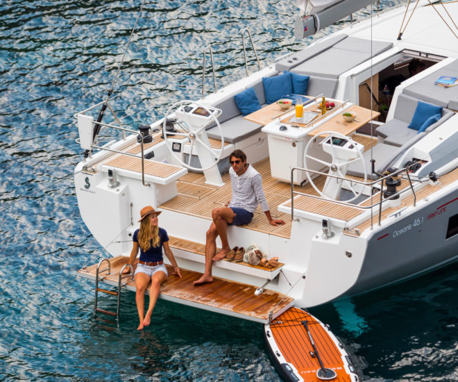 Port Vendres, France, August 2018 New Beneteau Oceanis 46.1 Ph: Guido Cantini / Beneteau