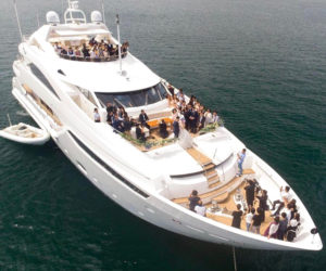 NextWave Charters, Sunseeker 131 Yacht wedding