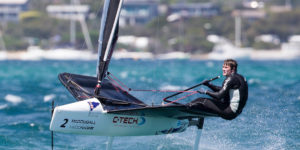 Chris Rashley, Head Coach, RHKYC Team Agiplast, Youth America's Cup 2020-21, pictured at the 2015 Moth Worlds in Australia; Photo: Sander van der Borch