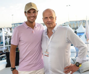 Tennis legend Rafa Nadal with Francis Lapp, President of Sunreef Yachts