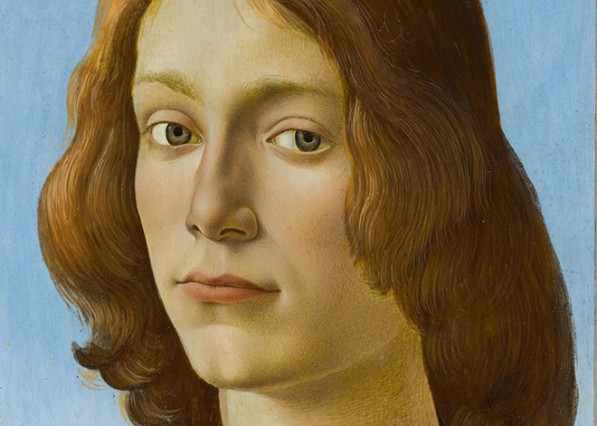 Sandro Botticelli - Young Man Holding a Roundel
