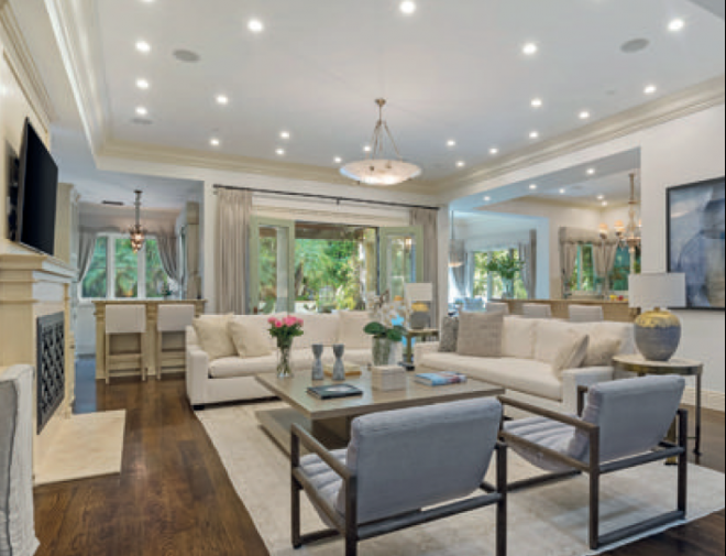 The plush living room of Britney Spear's home in Beverly Hills