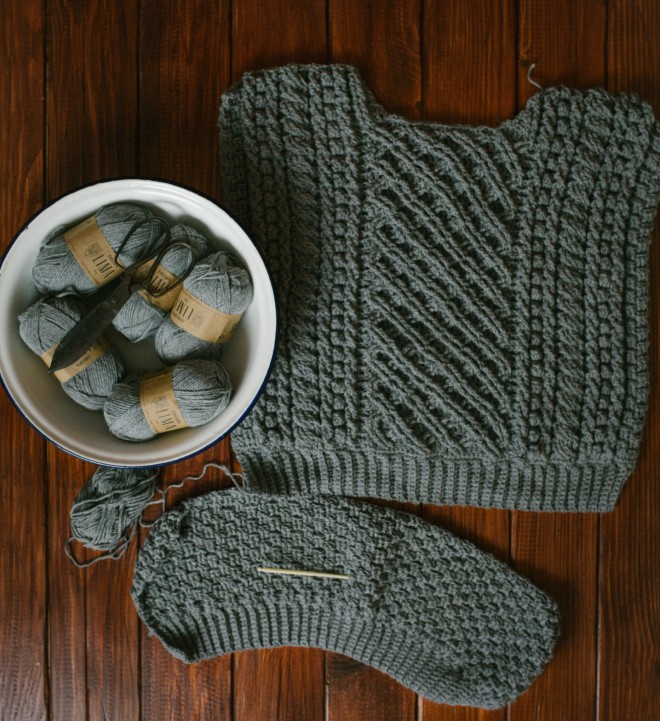 cable knit sweater