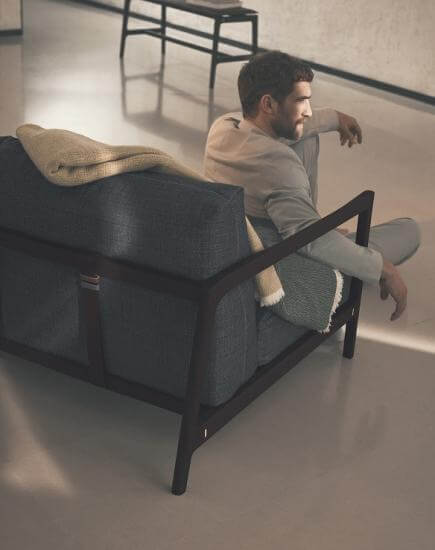 Midnight Blue upholstery of the Depadova + Paul Smith collaboration.