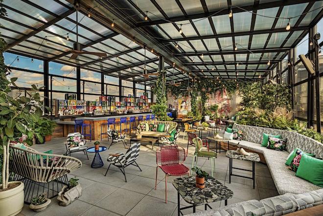 Eclectic Designed Rooftop Bar in New York East Village 