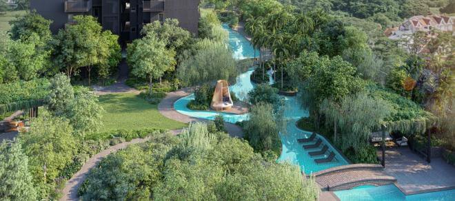 Water-based activities ensconced in nature-scapes abound at Lentor Modern. 