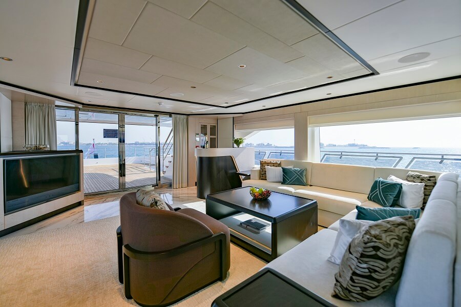 Gulf Craft Majesty 120 upper deck saloon