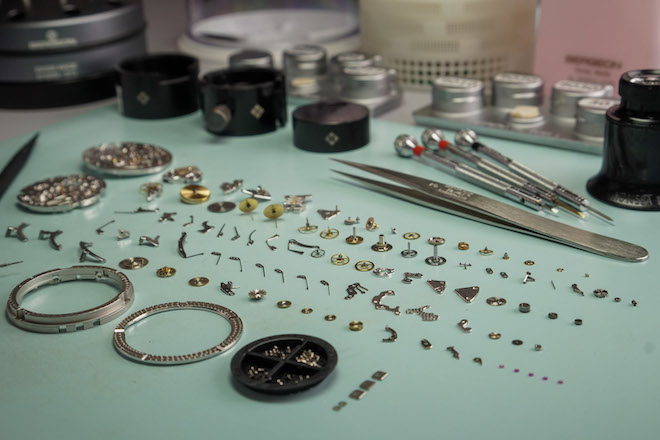 movement and components of a Patek Philippe watch