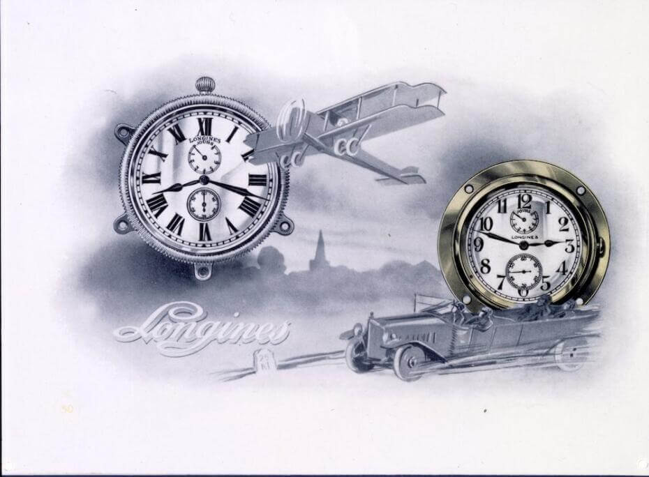 An old advertisement from Longines
