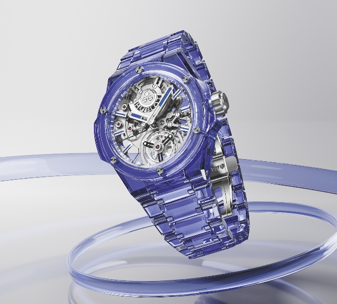 Hublot Big Bang Integrated Tourbillon Full Blue Sapphire. Photo: Hublot