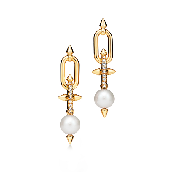 Tiffany Titan by Pharrell Williams pearl pendant in yellow gold with diamonds, TIFFANY & CO. (TIFFANY & CO.)