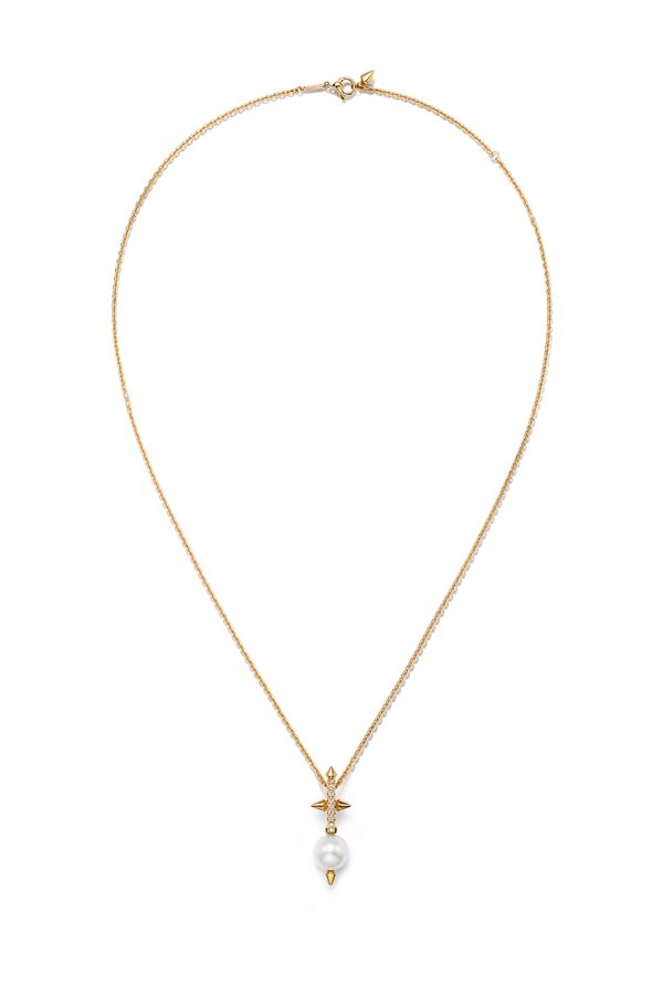 Tiffany Titan by Pharrell Williams pearl pendant in yellow gold with diamonds, TIFFANY & CO. (TIFFANY & CO.)