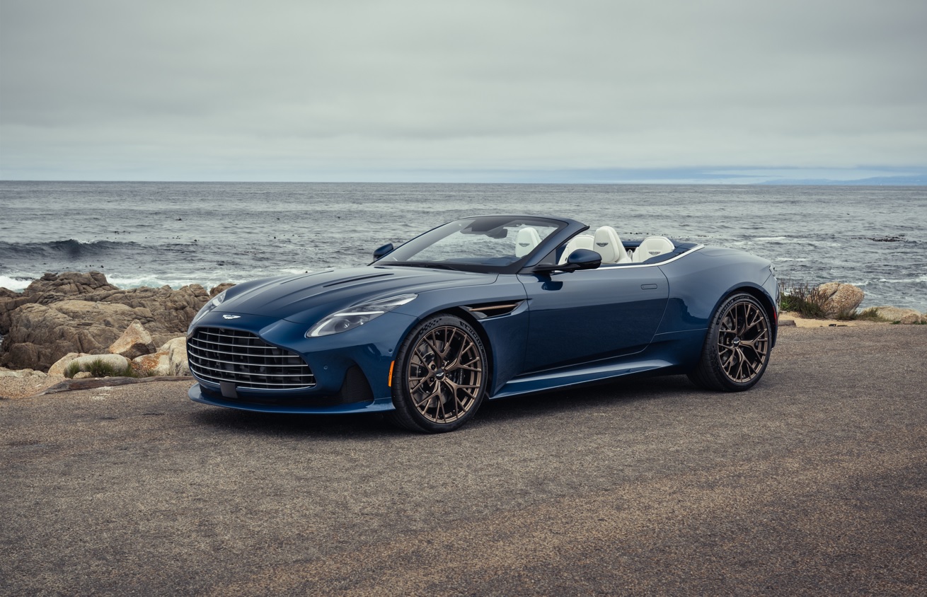 Aston Martin DB12 Volante's Seychelles Blue