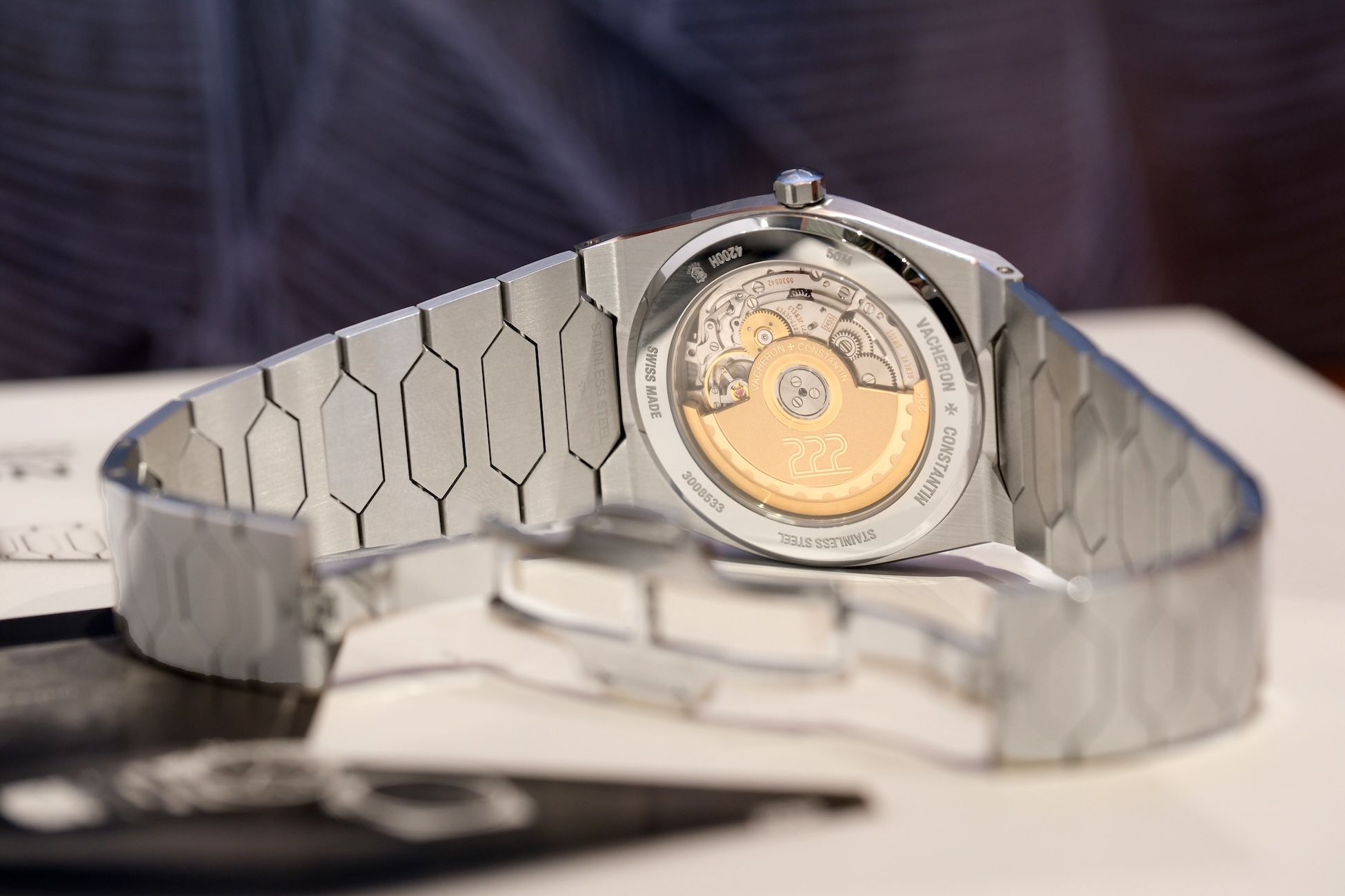 Unlike the original, the Historiques 222 is fitted with a display back