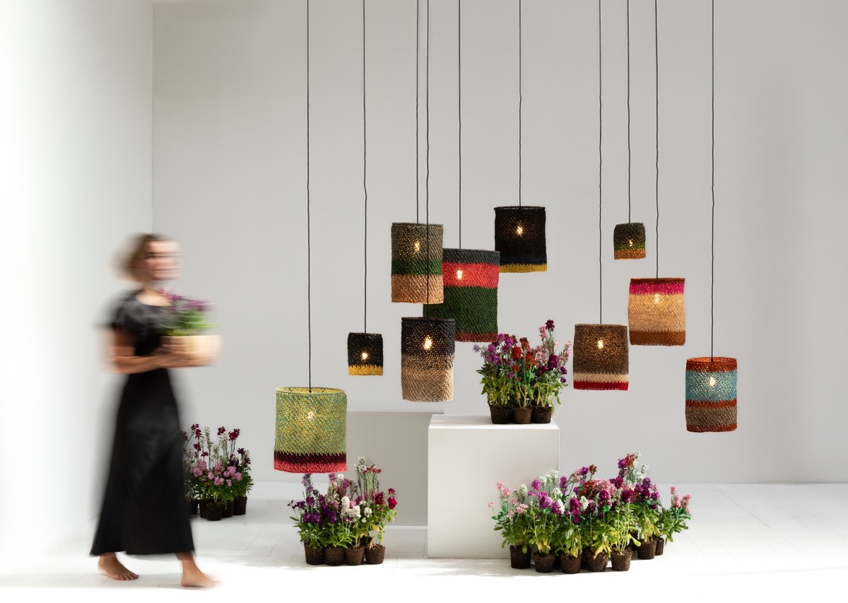 The Colibri weave pendant lights by Let's Pause. Image: maria algara photography.