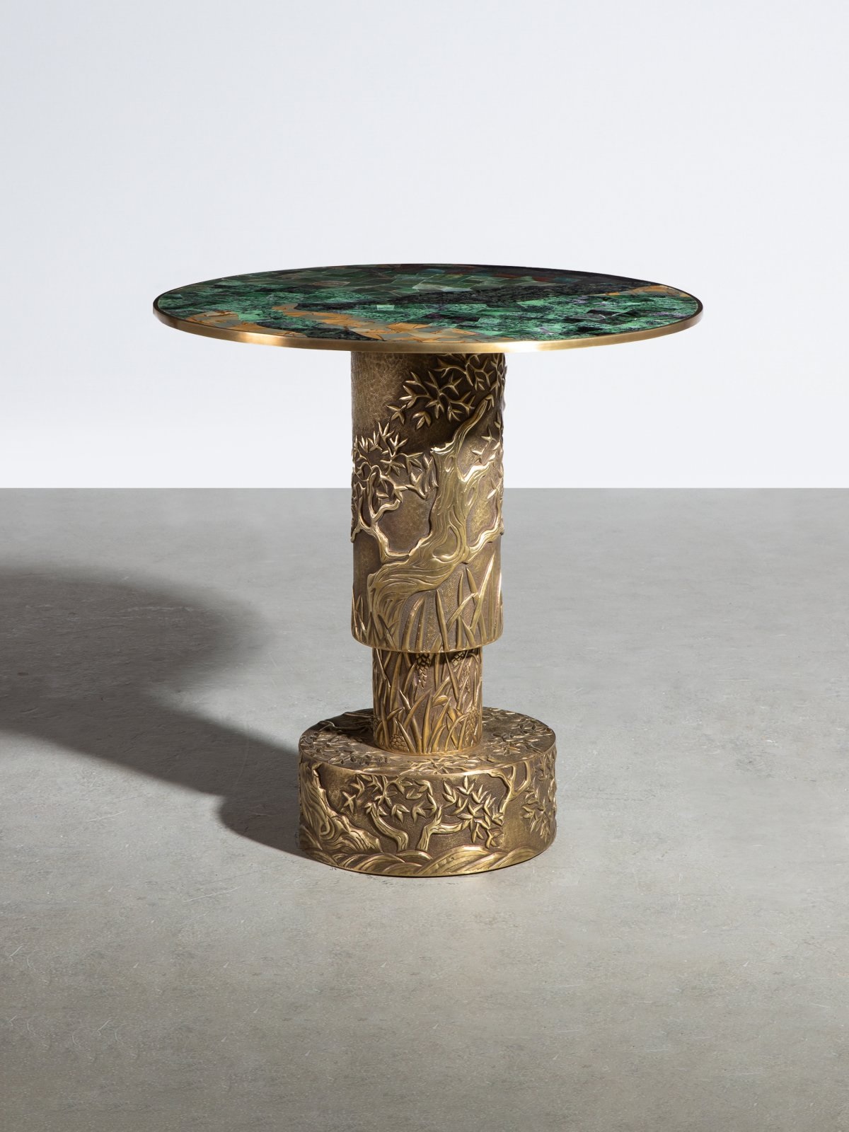 Olive side table by Vikram Goyal. Image: Vikram Goyal.