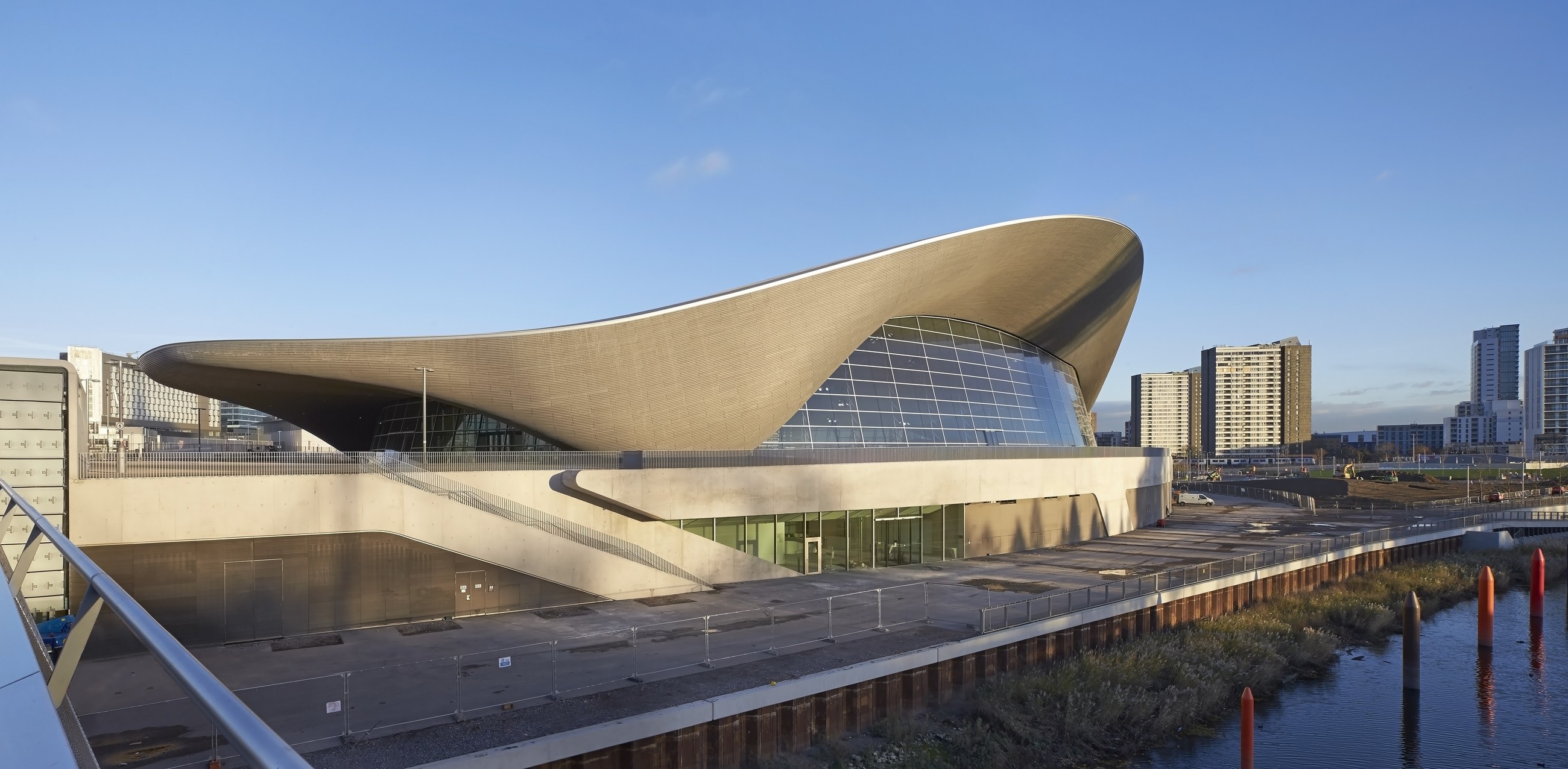 London Aquatics Centre by Zaha Hadid. Image: Archello