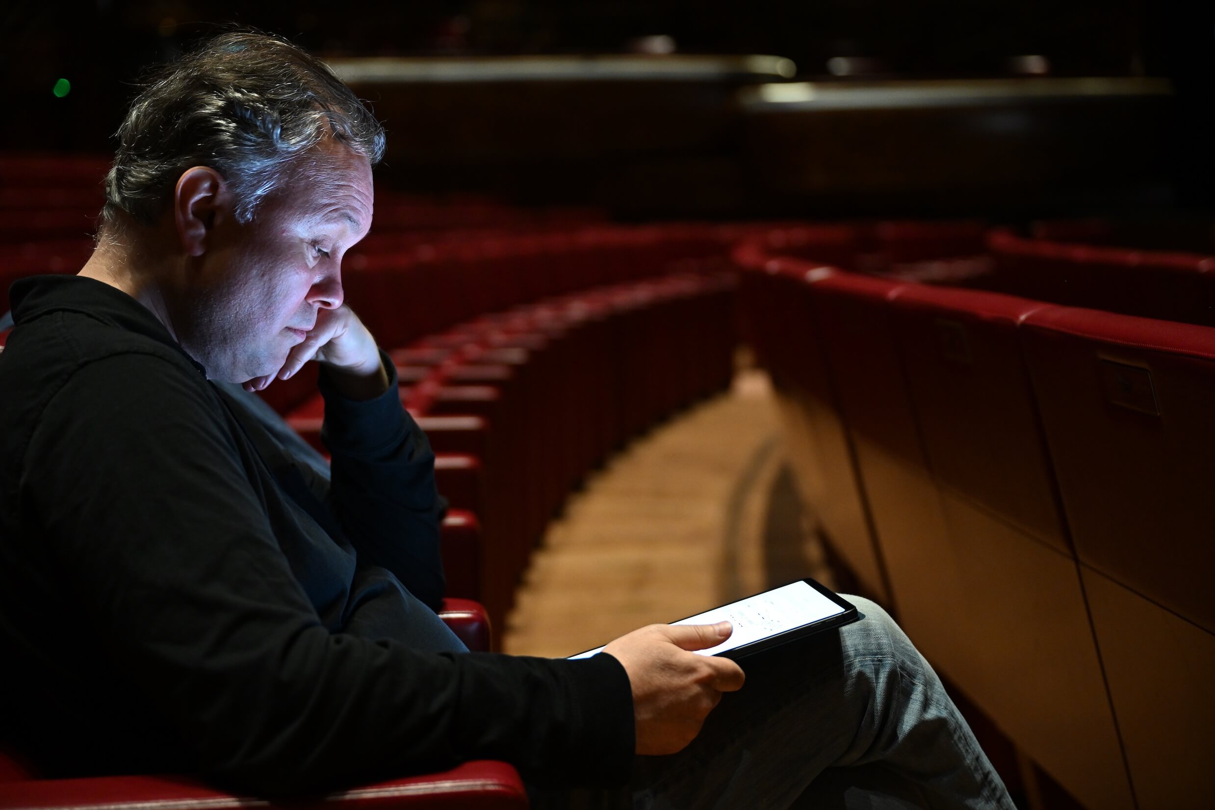 Alexey Shor working on musical material