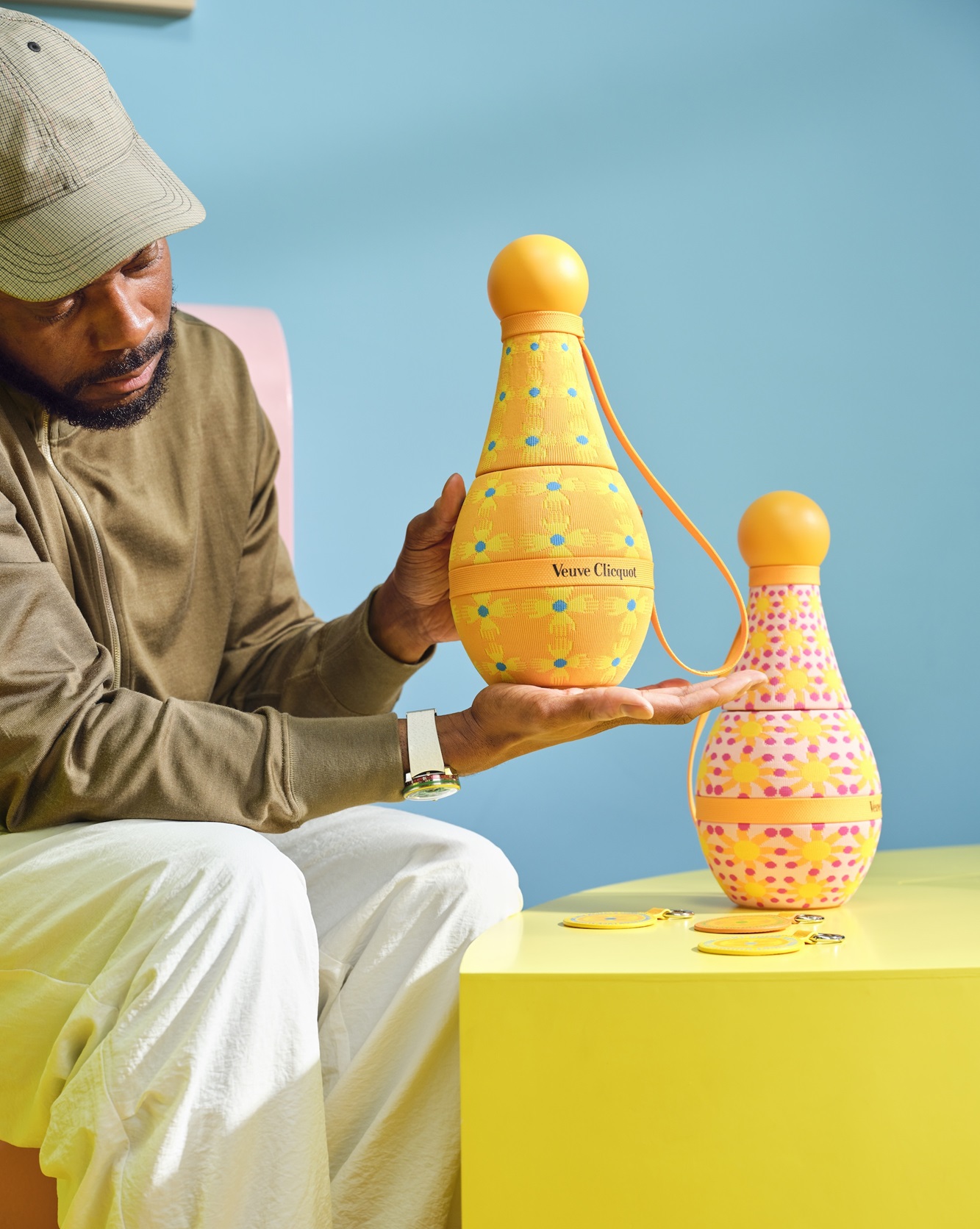 Yinka Ilori at Veuve Clicquot's "Chasing the Sun" installation. Image: culturalee.art.