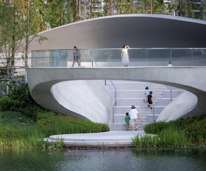 Lakeside amphitheatre in Sichuan, China