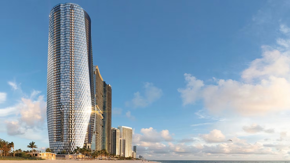 The gleaming facade of Bentley Residences, Miami. Image: Bentleyresidences, Miami.