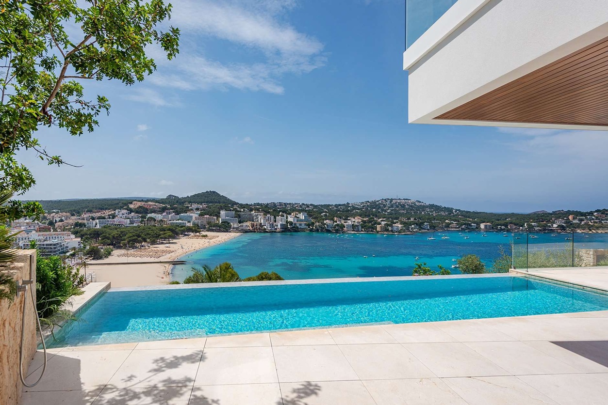A swimming pool's equipment powered by the sun in Villa Santa Ponsa, Southwest Mallorca. Image: Savills.
