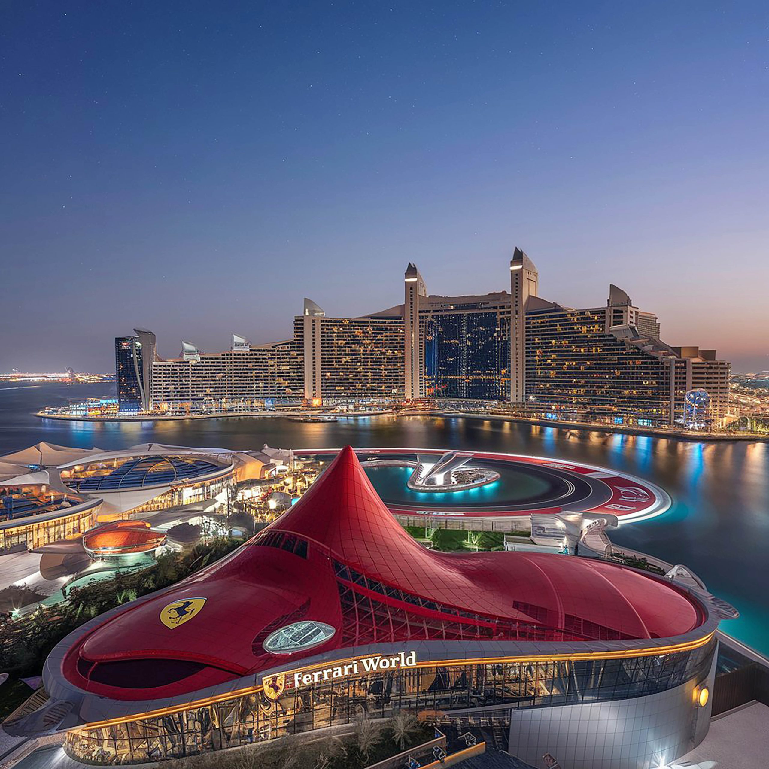 Ferrari World at Yas Point. Image: Rendering of Yas Point residences. Image: yaspointbyaldar.com.