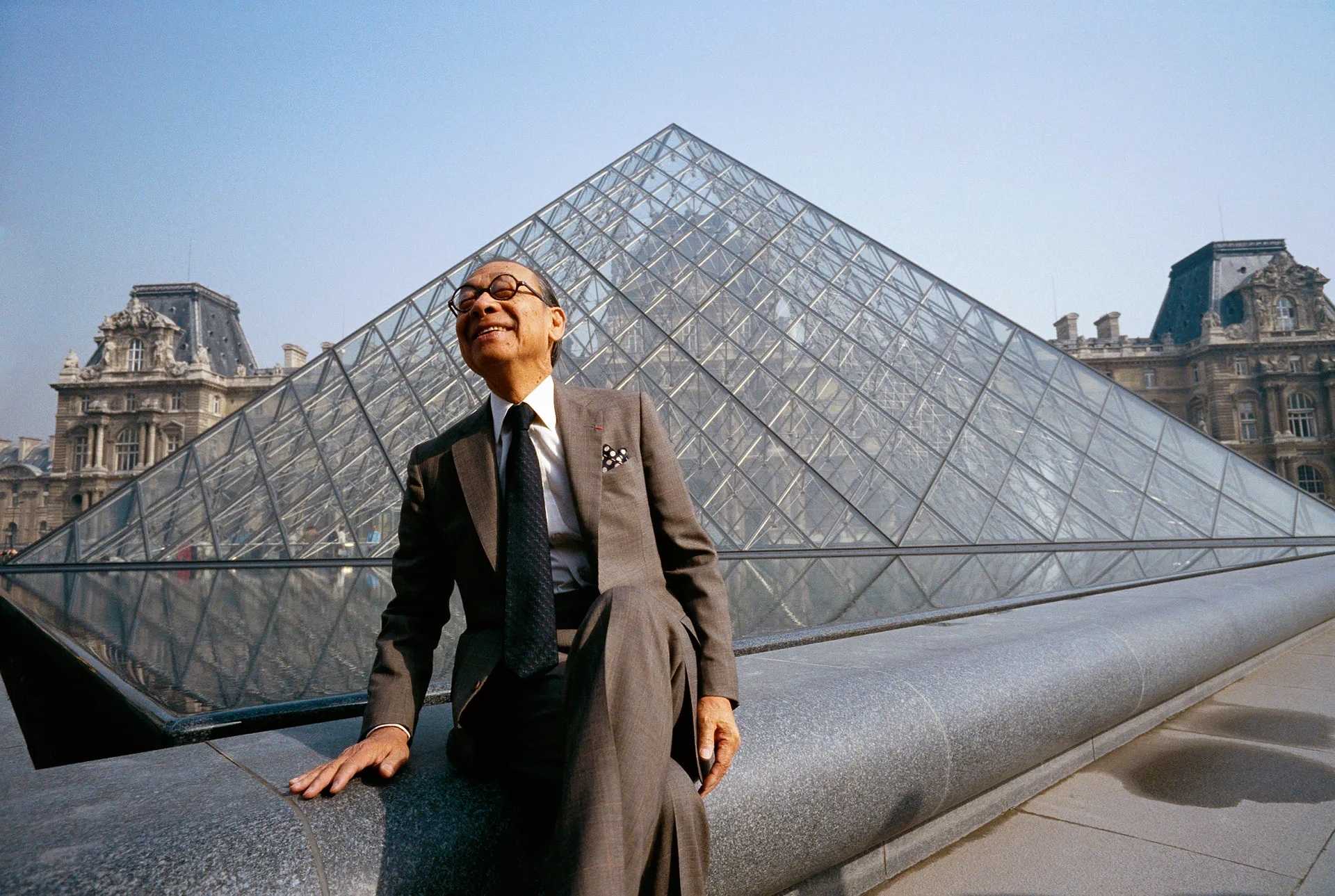 Ieoh Ming Pei, or I. M. Pei, was a Chinese-American architect. (1917 - 2019). Image: Bernard Bisson, Sygma, Getty.