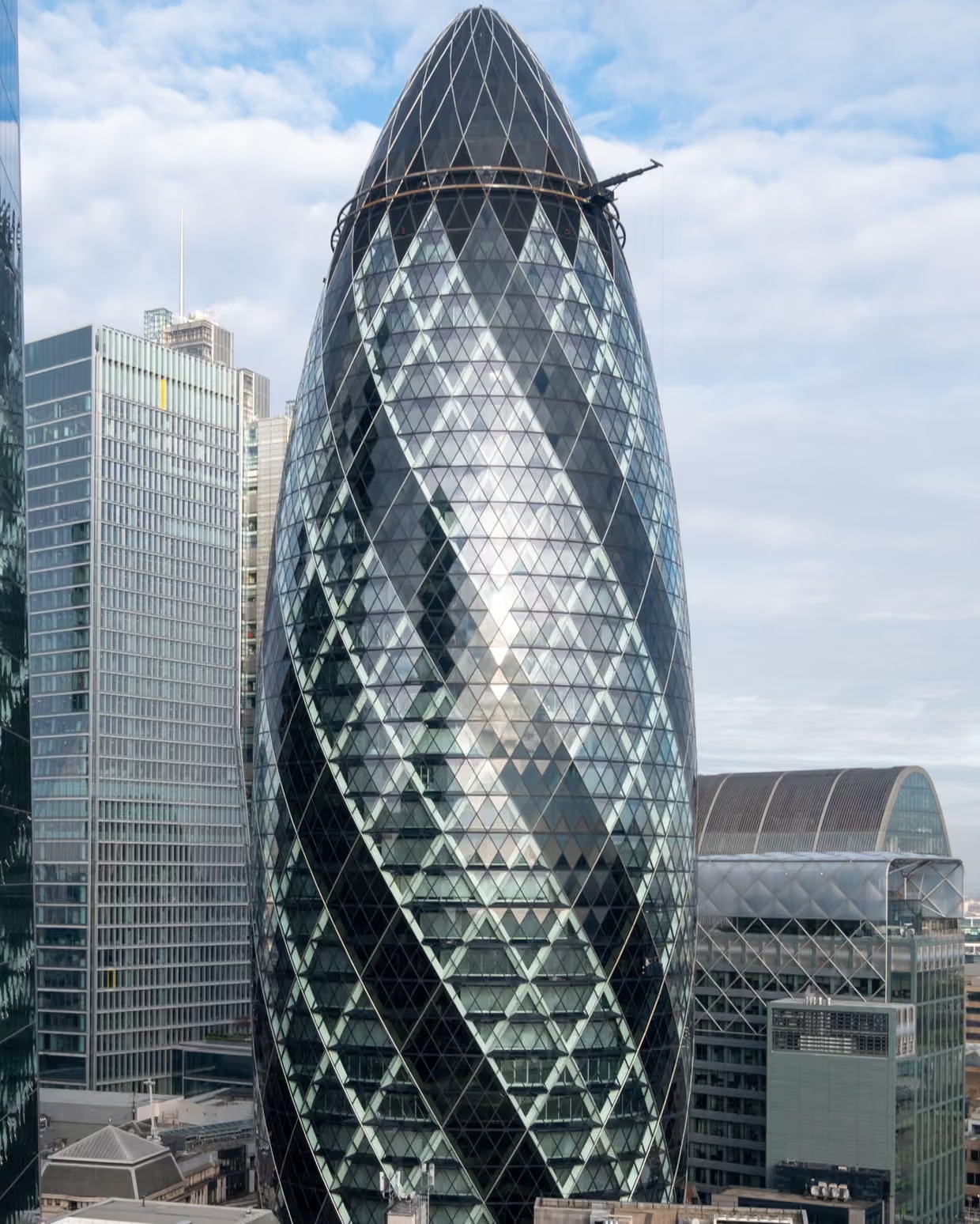 The Gherkin (2003) in London, United Kingdom. Image: Lois GoBe, Alamy.