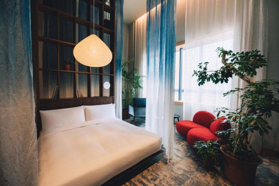 The hotel interior of K5 in Tokyo. Image: Unique Hotels.