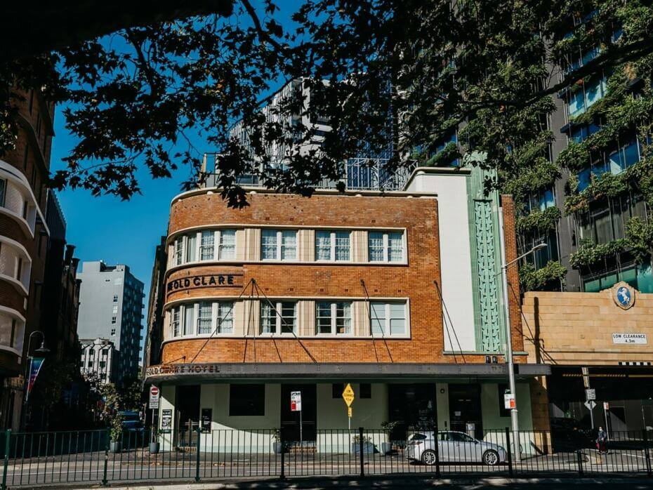 The Old Clare's brick-walled facade is instantly recognisable. Image: Sydney.com