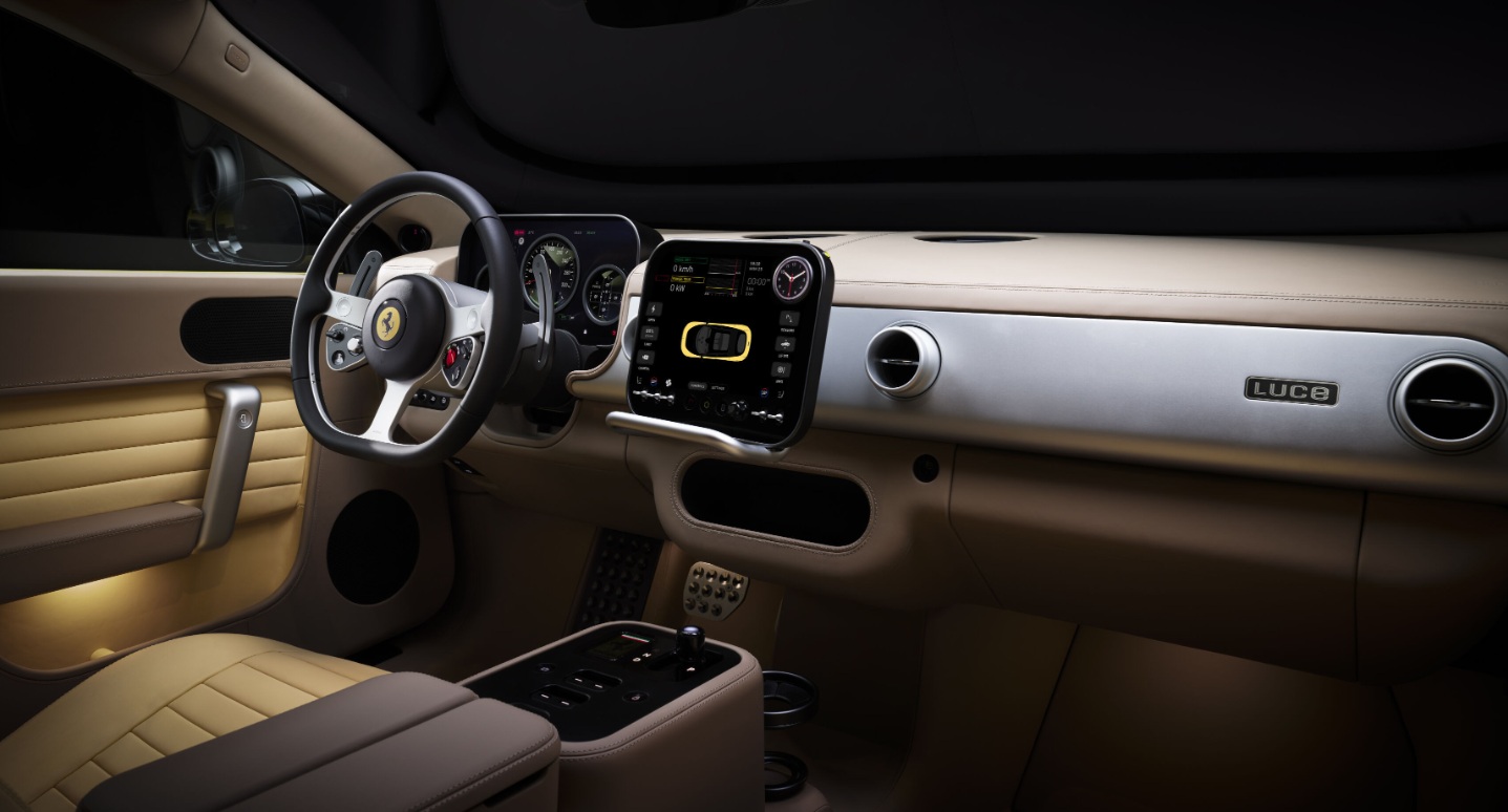 Ferrari Luce's interior designed by Jony Ive and Marc Newson. Image: lovefromarchive.com